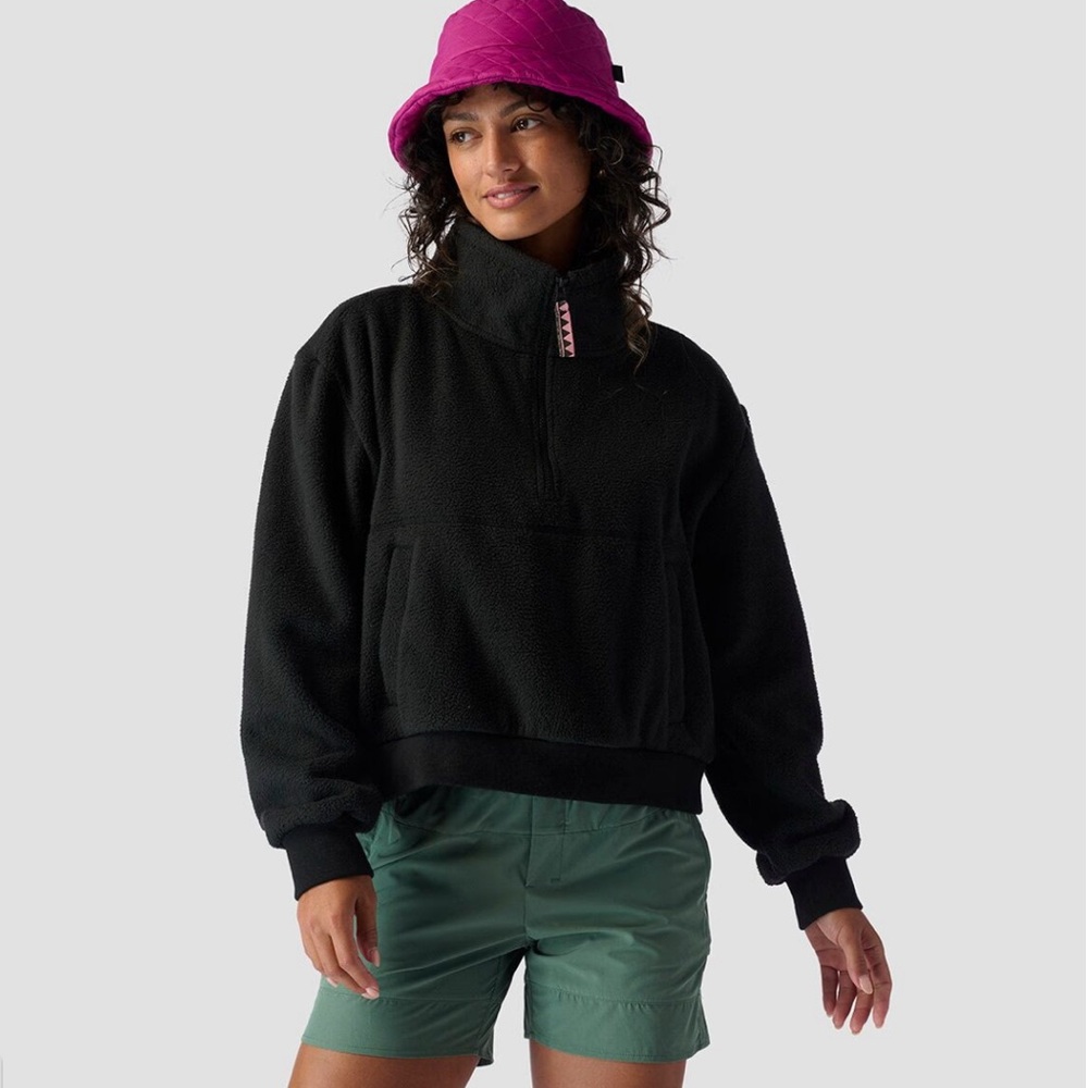 Cozy Black Women's Quarter-Zip Sweatshirt
